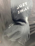 Just Smile Hoodie (BLACK/SILVER)